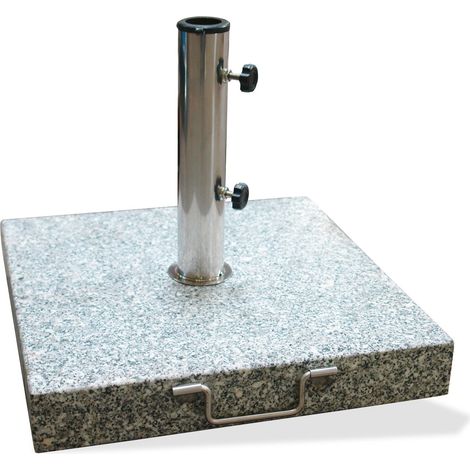 Sonnenschirmständer Schirmständer eckig 45cm Granit grau Sonnenschirm Ständer