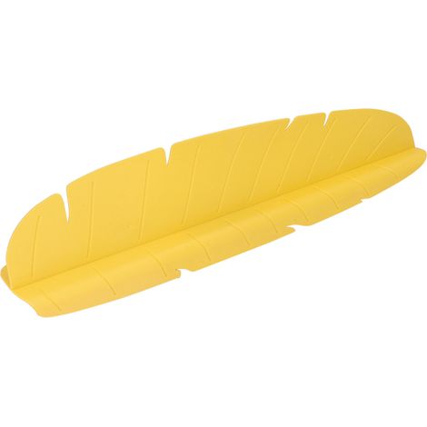 Protecteur d'Éclaboussures de Lavabo Élastique Réutilisable en Forme de Feuille de Bananier - Jaune