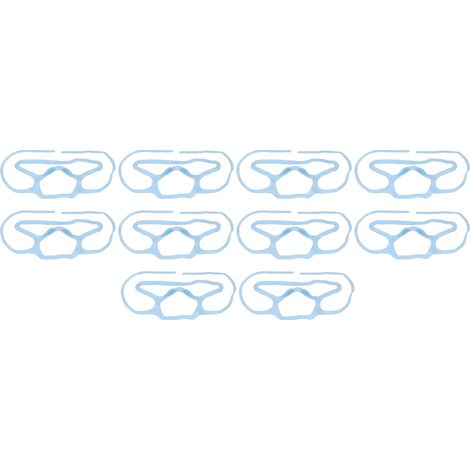 10 Masques Support Anti-Buée Silicone Alimentaire Pliable Réutilisable Cadre Respirateur pour Extérieur Bureau École Bleu (1/5)