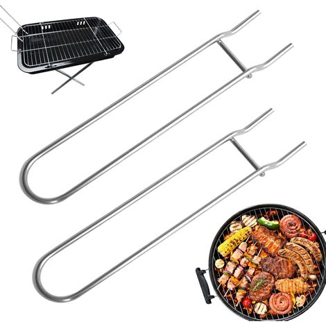 11Pcs Ensemble Ustensiles Barbecue en fer forgé forgé Inoxydable gamme pro Kit d'Accessoires Grill PratiqueLève-Grille (1/5)