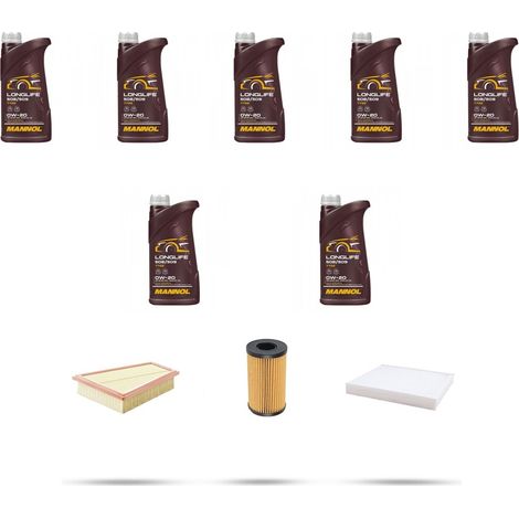 Kit tagliando 3 FILTRI e 7L OLIO compatibile con Jaguar XF (x260) 2.0 147kw dal 2017 (1/5)