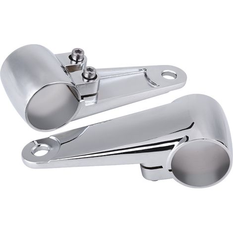 2pcs Support Latéral Chrome pour Phare Moto Fixation Fourche Avant 35mm-41mm (1/5)