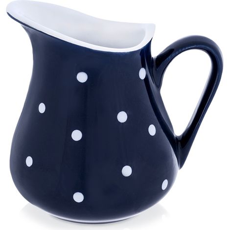 Brocca in ceramica blu navy per bevande a base di latte e tè, 480 ml (1/5)