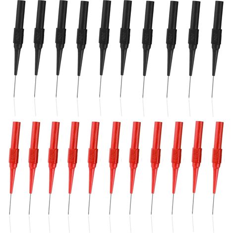 20PCS Pointe de Touche Multimetre,0.7MM Sonde de Test Aiguille,Pointe Fine Multimètre pour Fluke,pour La Réparation Automobile,Très Fin,Bonne Elasticité (1/5)