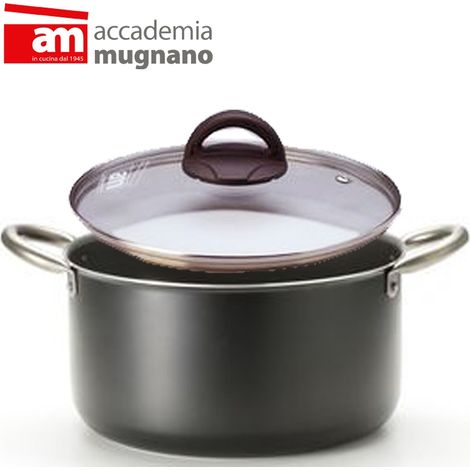 Casseruola Antiaderente Maxima con Coperchio in Vetro 26 cm Accademia Mugnano (1/2)