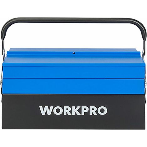 Cassetta attrezzi workpro metallo blu cinque scomparti