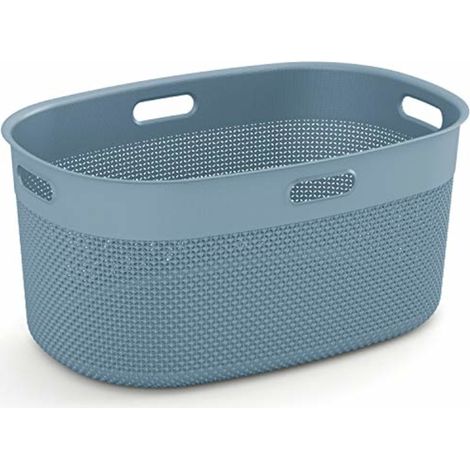 Cesto portabiancheria Kis filo grigio 45l cm 37x20x71 h