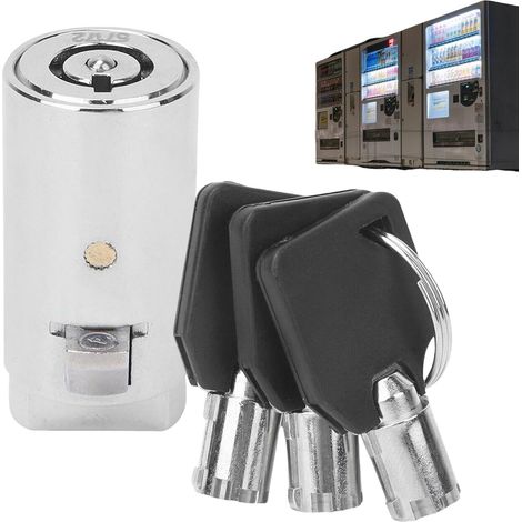 Verrou de distributeur automatique de zinc à code identique Serrures haute sécurité tubulaires pour machine à soda Cylindre zinc argenté rechange intérieur snacks (1/5)