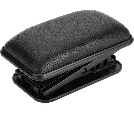 Accoudoir de voiture universel, coussin d'accoudoir réglable en cuir PU, pour support de porte de voiture confortable, noir (1/4)