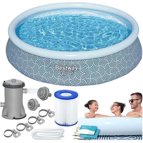 Garden Pool 396 x 84 cm with Filter Pump Set