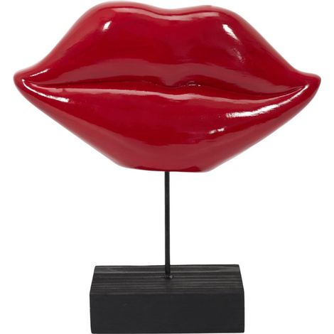 Décoration à Poser "Bouche" 19cm Rouge & Noir (1/4)