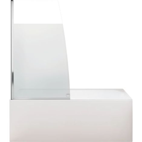 Bañera acrílica Elise de 180 x 80 cm (lado derecho) + mampara de bañera con puerta corredera (lado izquierdo) + faldón de nicho + desagüe