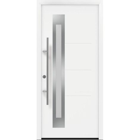 Hörmann Ecostar Haustür "ISOPRO Secur IPS 780S", verkehrsweiß (RAL 9016), 110 x 210 cm (B x H), DIN Links