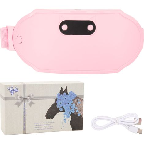 Ceinture de massage utérin USB rechargeable, coussin chauffant sans fil 6 niveaux de chaleur et vibrations pour soulager la douleur. (1/5)