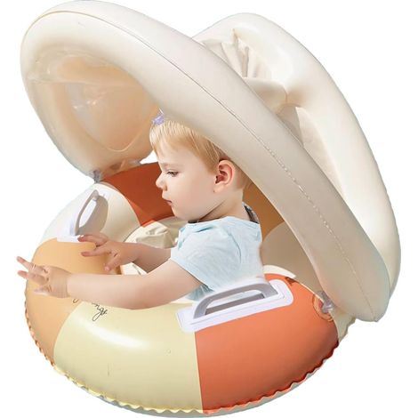 Flotteur de piscine pour bébé - Avec capote de protection solaire - Anneau (1/5)