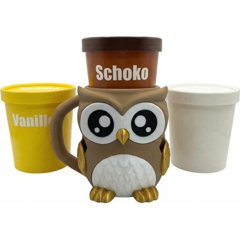 Porte-pot de glace pour pots de 500 ml – Choisissez votre animal préféré (pingouin, ours polaire, chat, vache des Highlands, mammouth) – PLA d'Allemagne – Ouverture de 92 mm (1/5)