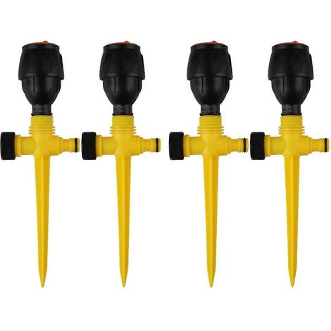 Lot de 4 arroseurs rotatifs sur trépied télescopique pour irrigation automatique (1/4)