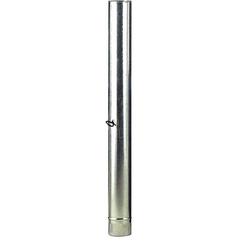 wolfpack tubo estufa acero galvanizado ø 120 mm, ideal estufas de leña, chimenea, alta resistencia, conducto humos. con llave