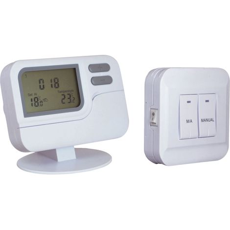 Tibelec – Thermostat de chaudière programmable sans fil 42 programmes – Alimentation 230V – Économie d'énergie – Portée 70m (1/2)