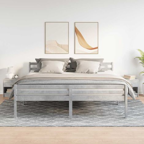 Nachttische 2 Stk. mit Schublade Betongrau 39x28x41 cm vidaXL (1/5)