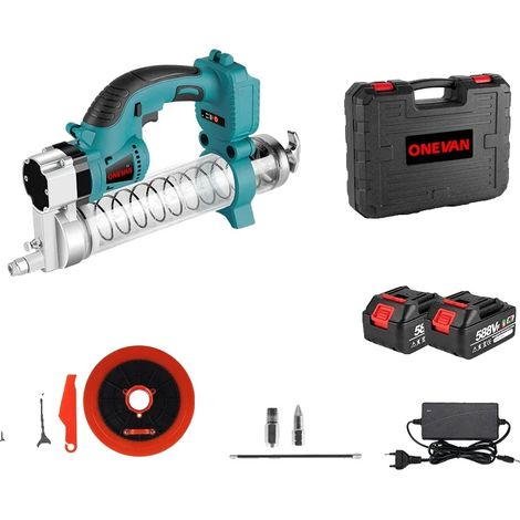 Pistolet à graisse électrique, moteur sans balais, puissance de 960W, 2 Batterie EU Prise (1/2)