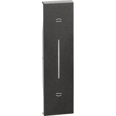 Tapa Bticino Living Now para botón de interbloqueo de persianas negro KG05 (1/2)