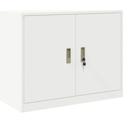 Storage Cabinet White 90 x 40 x 70 cm Steel vidaXL