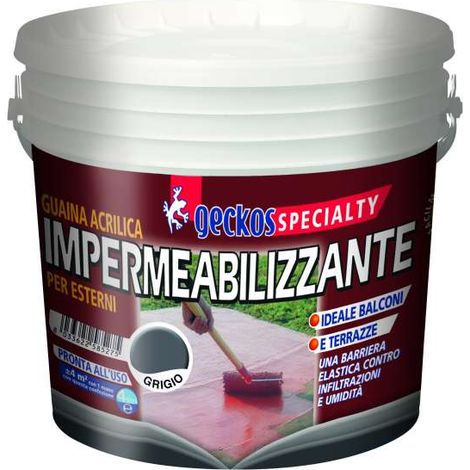Geckos Guaina Acrilica Impermeabilizzante - Grigio - 4L