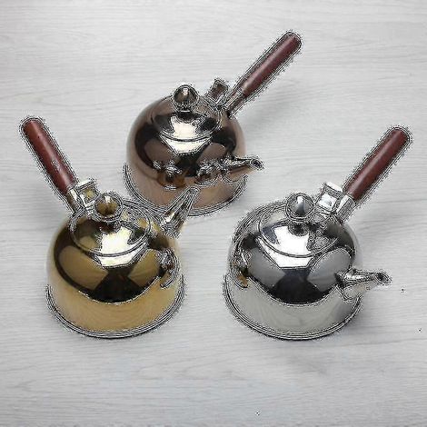 Bouilloire électrique à une poignée de 500 ml en acier inoxydable 304, compatible avec les plaques à induction, extérieur argenté, arôme riche. (1/4)