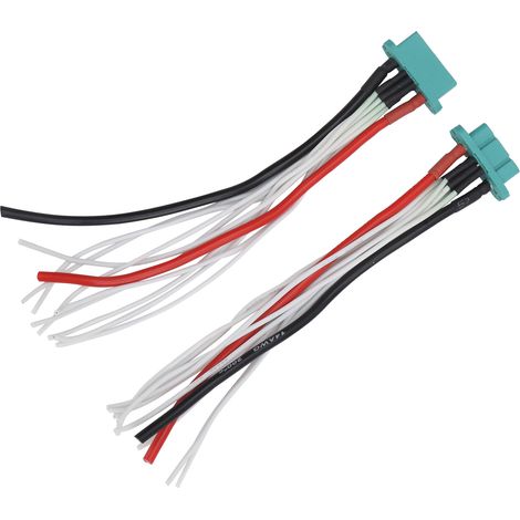 Câble connecteur MPX 9+2 pins pour modélisme RC, drone et aéromodélisme, versions mâle et femelle. (1/5)