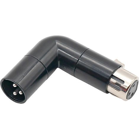 Adaptateur XLR à angle réglable et rotatif, connecteur XLR de type L, coupleur de câble microphone mâle/femelle à 3 broches coudées (1/5)