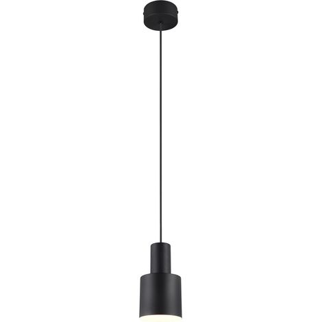 Suspension cylindrique noire ELIOR Trio E27 métal 1 lumière 10W IP20 (1/5)
