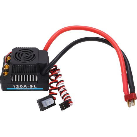 Contrôleur de vitesse électronique (ESC) brushless 120 A pour camion RC 1/8, sortie BCE 5 A, 5,8 V, étanche à la poussière, noir. (1/5)