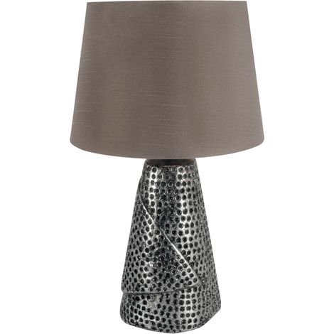 Lámpara de mesa gris plateada 40W Magda E27 Ideus 03962 (1/2)