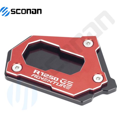 (R1250GS ADV Rouge) Compatible avec BMW R1250 GS Adventure, R 1250 GS LC Adv et R1250GS. Accessoires moto : béquille latérale, plaque de support, extension. maxpower (1/4)