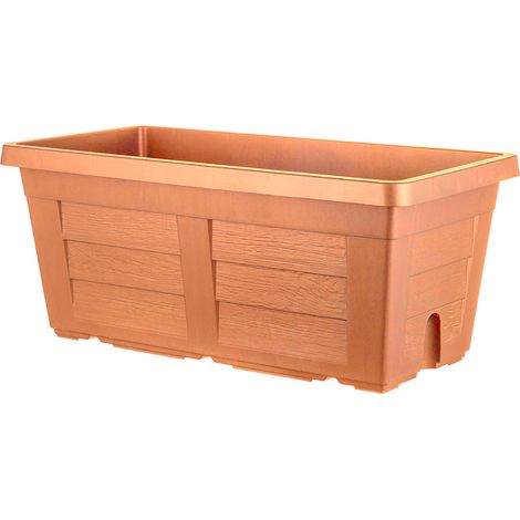 FIORIERA RETTANGOLARE cm  80 x 40 x 34 - cotto chiaro (senza sottovaso)  - BAMA