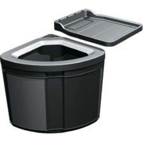 Franke Sortery - Cubo de basura integrado Pivot, negro 121.0307.563