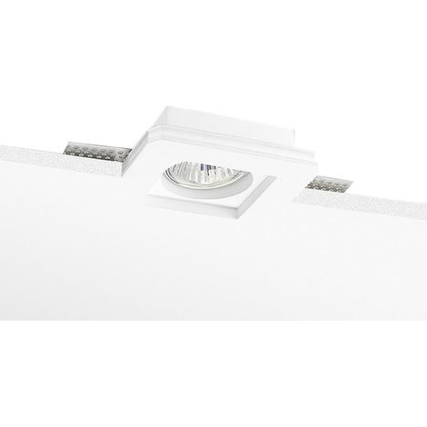 Nobile italia incasso quadrato a scomparsa totale istallazione in soffitto di cartongesso corpo in gesso quadrato gu10 9108 (1/4)