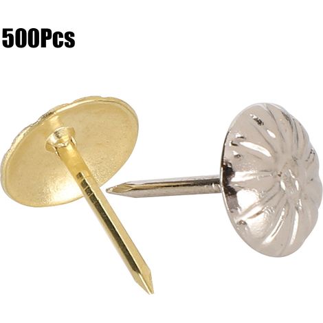 500 clous décoratifs pour canapé en forme de chrysanthème, en fer, 11 x 16 mm (1/5)