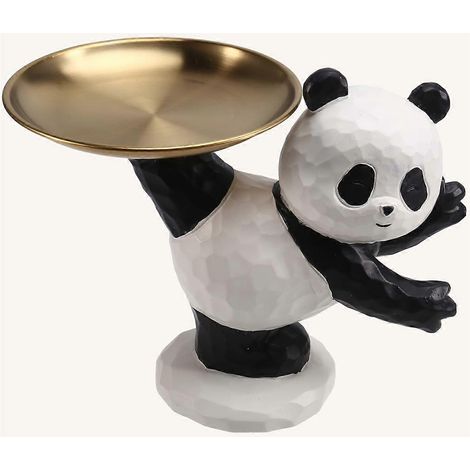 Plateau de rangement en forme de panda - Porte-clés, figurine décorative pour salon, entrée, décoration intérieure B (1/5)