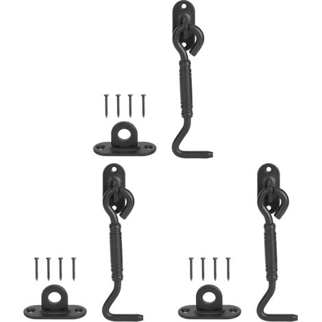Lot de 3 verrous de porte de grange en acier inoxydable, accessoires (1/5)