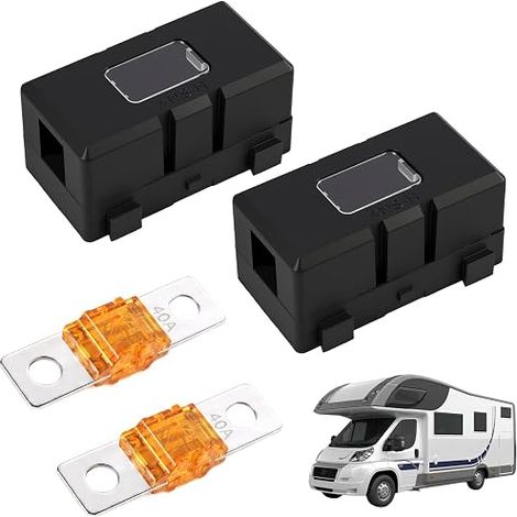 Car Fuse Holder and High Current 40A Bolted Fuses - for Cars, Trucks, Construction Vehicles, Agricultural Machinery, Buses and Caravans (1/5)