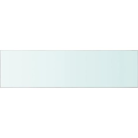 INLIFE Panneau pour étagère Verre transparent 110 x 30 cm (1/2)