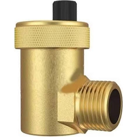 Soupape de purge rapide G1/2 en laiton, filetage externe, pour système de chauffage, ventilation et climatisation (CVC). (1/5)