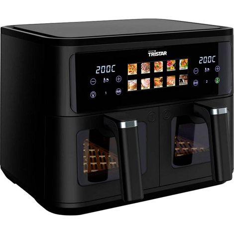 Tristar FR-9075 Friggitrice ad aria calda 9 l 2500 W Rivestimento antiaderente, Senza BPA, Display LCD Nero (1/5)