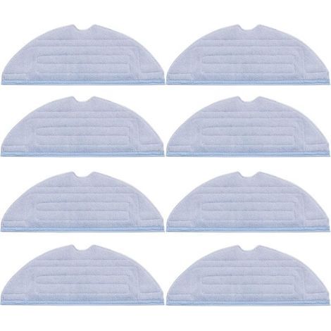 pair Lot de 8 chiffons de rechange pour accessoires Roborock S7 T7S T7S puls G10, en microfibre douce, lavables et réutilisables. (1/4)