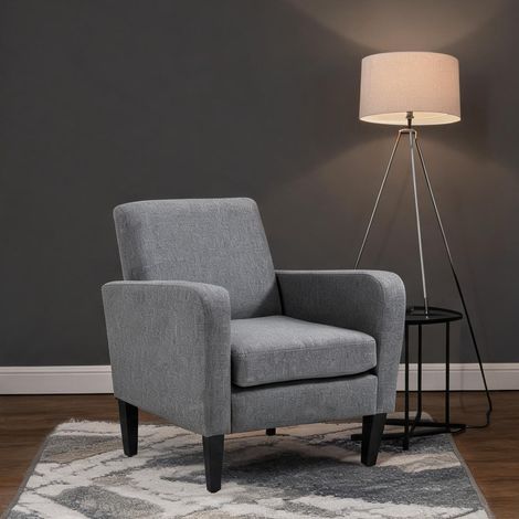 Canapé coloris gris clair en polyester mousse 66 x 72 x 74 cm (1/5)