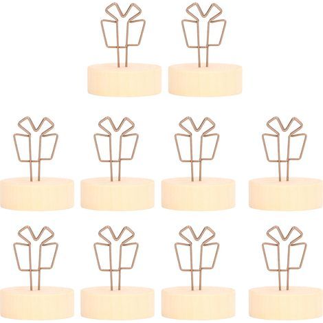 10 Stück Tischkartenhalter in Vintage-Geschenkboxform, schlichte und hübsche vertikale Kartenhalter für Veranstaltungen (1/5)