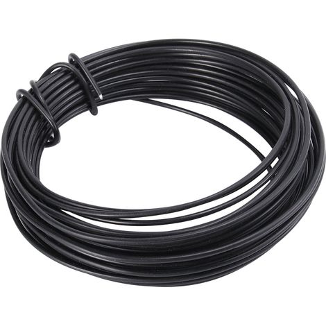 Fil Métallique Pour Attache De Plantes - 10 M - Âme En Fer Recouvert De Plastique Noir - Pour Jardin Extérieur Et Intérieur - Lot De 1 (1/5)