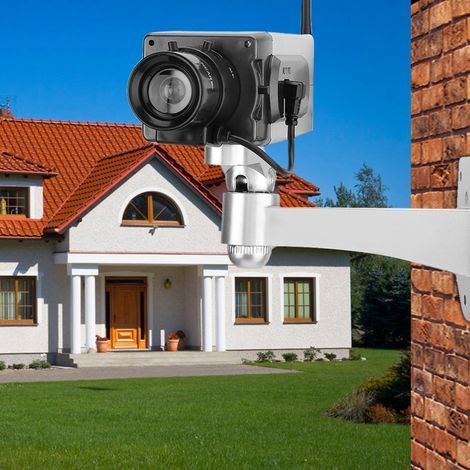 Caméra de Sécurité Fausse avec LED Rouge Clignotante - Dissuasion Anti-Intrusion pour Maison et Jardin (1/5)